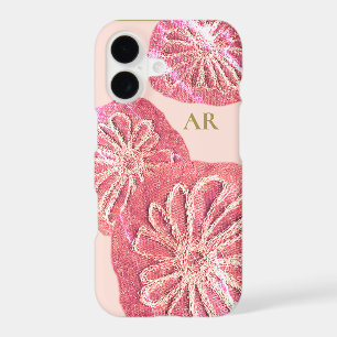 Custom Retro Floral Blush Pink Peach Flower Chic