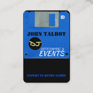 Custom Retro Game Floppy Disc 3 Business Cards