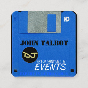 Custom Retro Game Floppy Disc 3 Square Business C Square Business Card