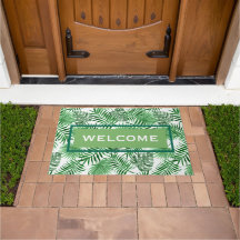 Custom Retro Hip Tropical Green Palm Leafs Pattern