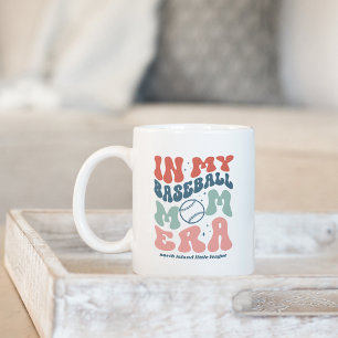 Custom Retro "In My Baseball Mum Era" Coffee Mug