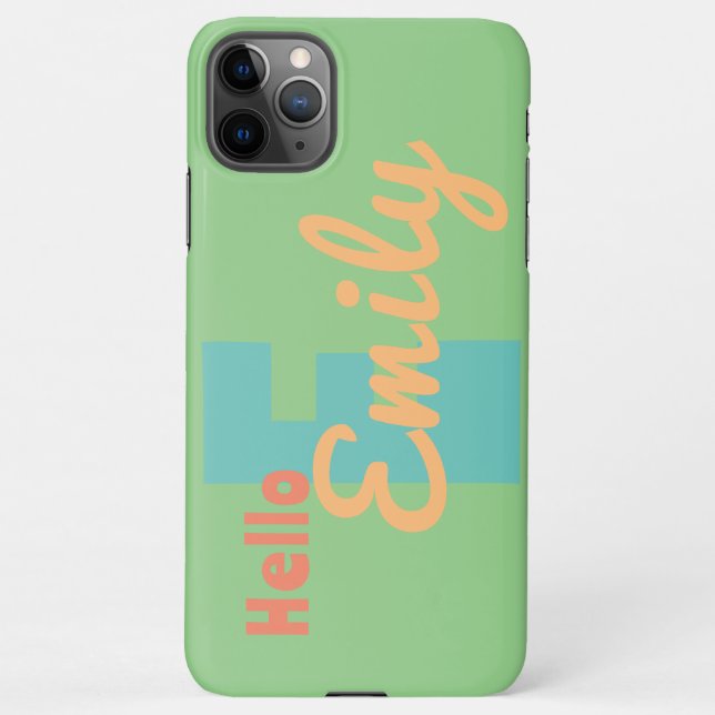 Custom Retro iPhone Case – Green Coral 50S RETRO  (Back)