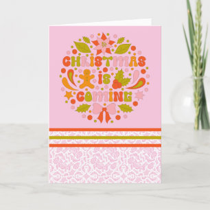 Custom Retro Mid-Century Christmas Holiday Card