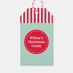 Custom Retro Mint Green Christmas Gift Tags
