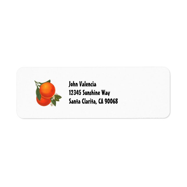 Custom Retro Oranges Address Label Return Address Label (Front)