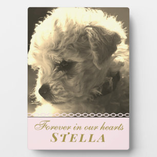 Custom Retro Photo Dog Loss Saying Memorial Pet Plaque