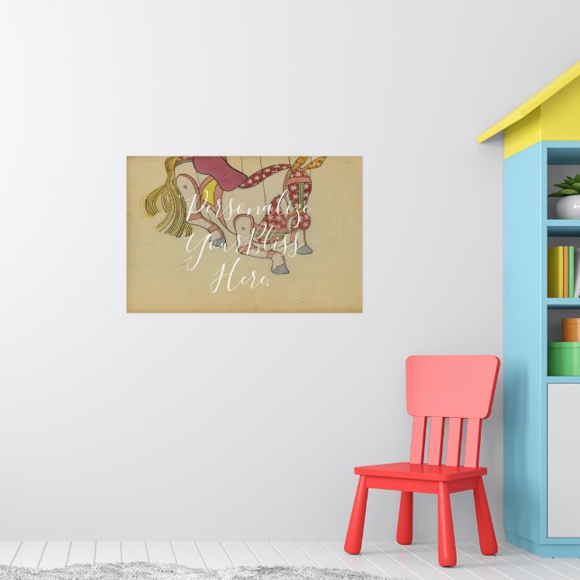 CUSTOM Retro Pop Puppet Horse Art Print  (Nursery 1)