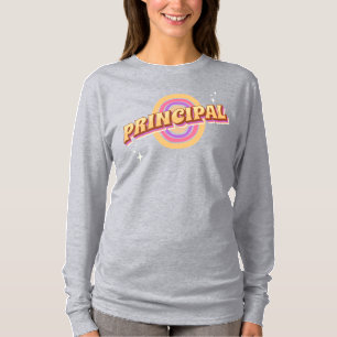 Custom Retro Principal Good Vibes Design T-Shirt