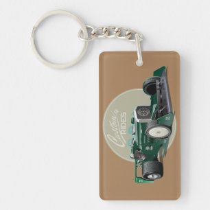 Custom retro race car concept key ring