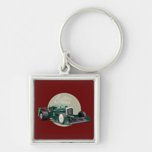 Custom retro race car concept key ring