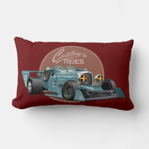 Custom retro race car concept lumbar cushion