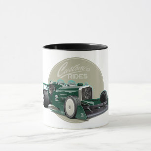 Custom retro race car concept mug