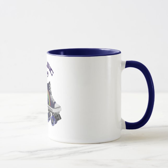 Custom Retro Rainbow Roller Skating Mug (Right)
