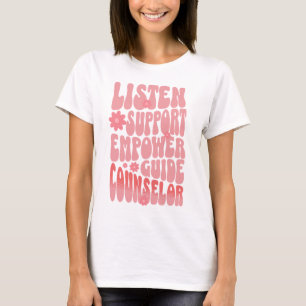 Custom Retro School Counsellor Inspirational T-Shirt