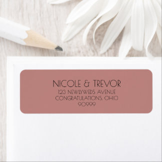 Custom Retro Solid Colour Return Address Label