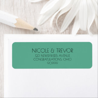 Custom Retro Solid Colour Return Address Label