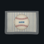 Custom Retro Sports Baseball Gift Trifold Wallet<br><div class="desc">The design is from original art.</div>