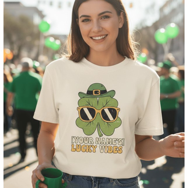 Custom Retro St Patrick's Day T-Shirt | Personaliz (Creator Uploaded)