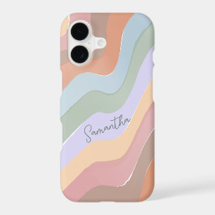 Custom Retro Stripes Cute Rainbow Wave Colourful