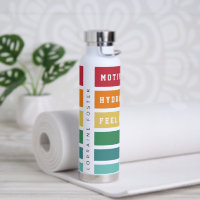 Custom Retro Stripes Motivate, Hydrate, Feel Great