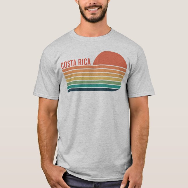 Custom Retro Sunset South America City Country  T-Shirt (Front)