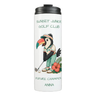 Custom Retro Toucan Junior Golf Club Kids Thermal Tumbler