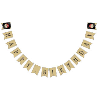 Custom Retro Vinyl Record Bunting Flags