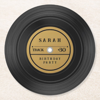 Custom Retro Vinyl Record Paper Coasters