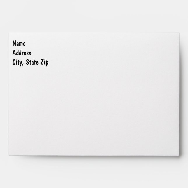 Custom  Return Address Envelope (Front)