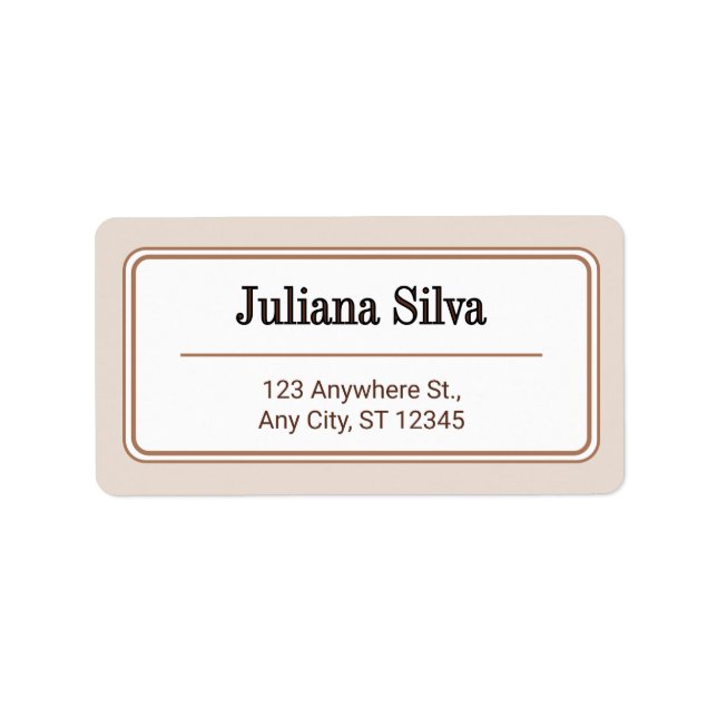 Custom Return Address Label (Front)