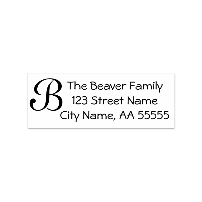 Custom return address label stamp (Imprint)