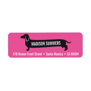 Custom Return Address Label with Wienerdog