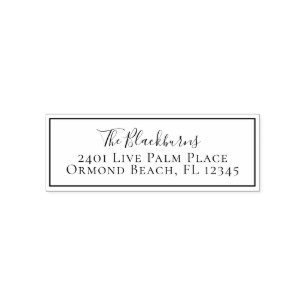 Custom Return Address Personalised Modern  Label Self-inking Stamp