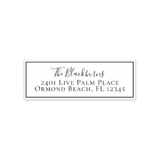 Custom Return Address Personalised Modern  Label Self-inking Stamp