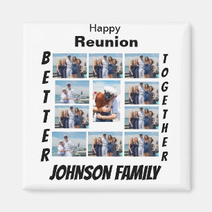Custom Reunion 11 Photo Collage Magnet