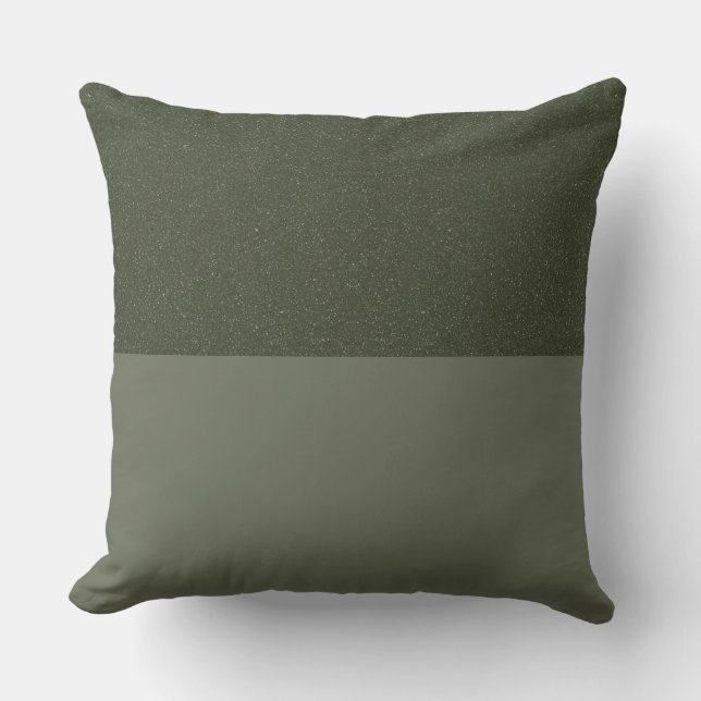 Custom Reversed Horizontal Moss Green Throw Pillow (Front)