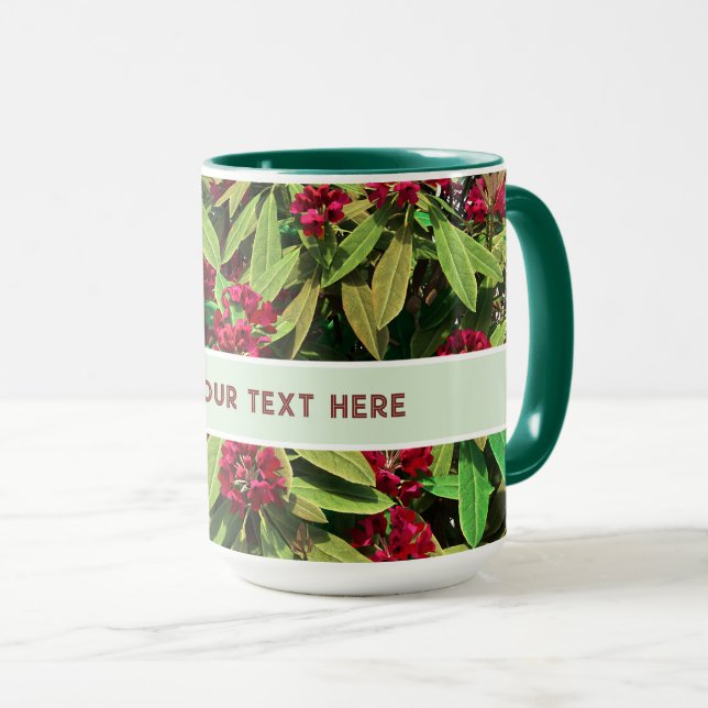 Custom Rhododendron Bloom Mug (Front Right)