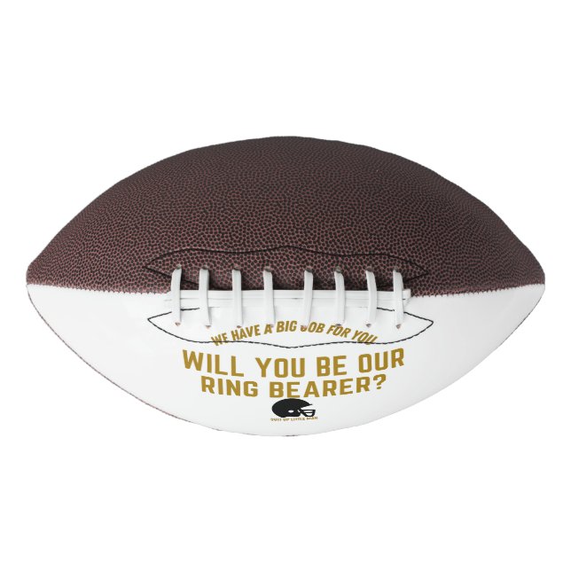 Custom Ring Bearer Football Proposal Gift  (Front)