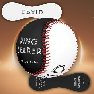 Custom Ring Bearer Name Wedding Date Keepsake Baseball