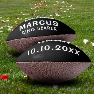Custom Ring Bearer Name Wedding Date Keepsake Football