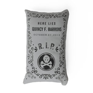 Custom RIP Halloween Tombstone Lumbar Cushion