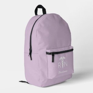Custom RN Registered Nurse Graduation Light Purple Printed Backpack
