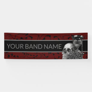 Custom Rock Band Skull Heavy Metal Music Festival  Banner