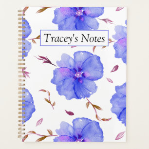Custom Rock Rose Watercolor Floral Planner