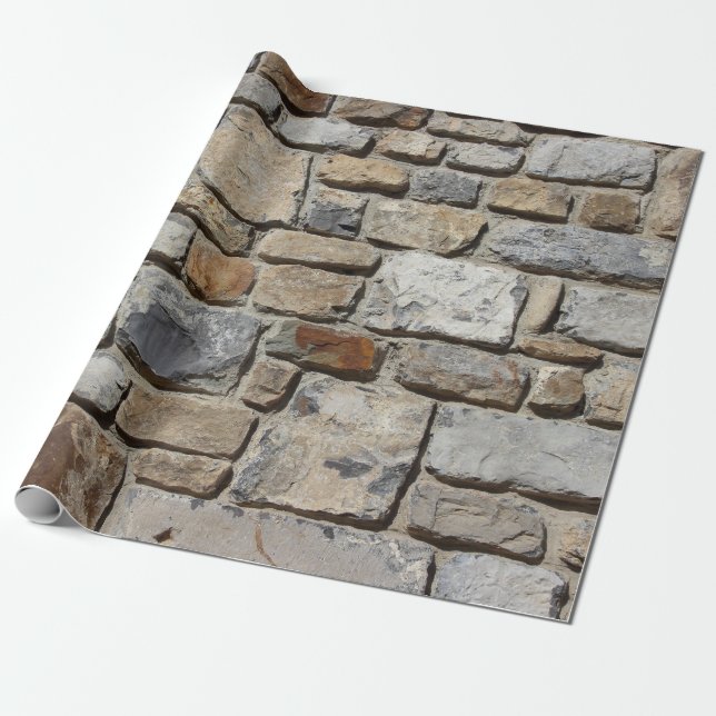 Custom Rock Wall Wrapping Paper (Unrolled)