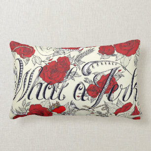 Custom Rockabilly Tattoo Design Double Sided Lumbar Cushion