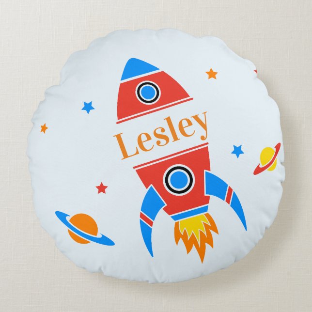 Custom Rocket Pillow (Front)