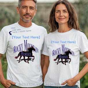 Custom Rocky Mountain Horses Silhouette T-Shirt