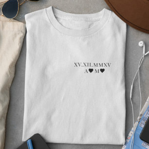 Custom Roman Numeral Date Anniversary T-Shirt