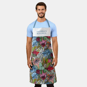 Custom Romantic Australian Summer Flowers Apron